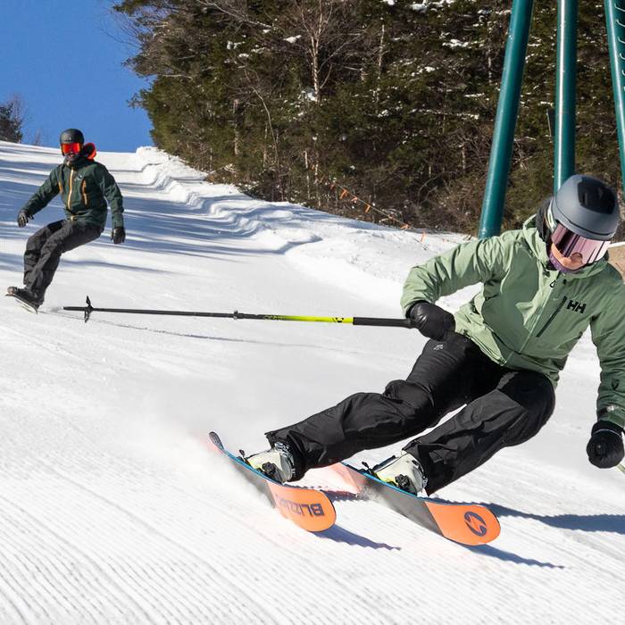 Snowboarder in powder at Loon Mountain Resort