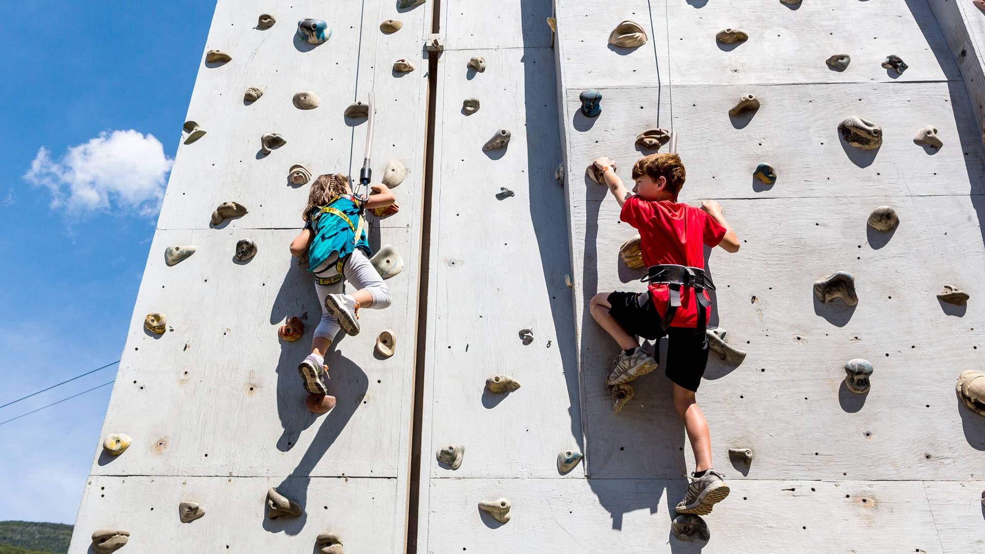 Two Children Climbing