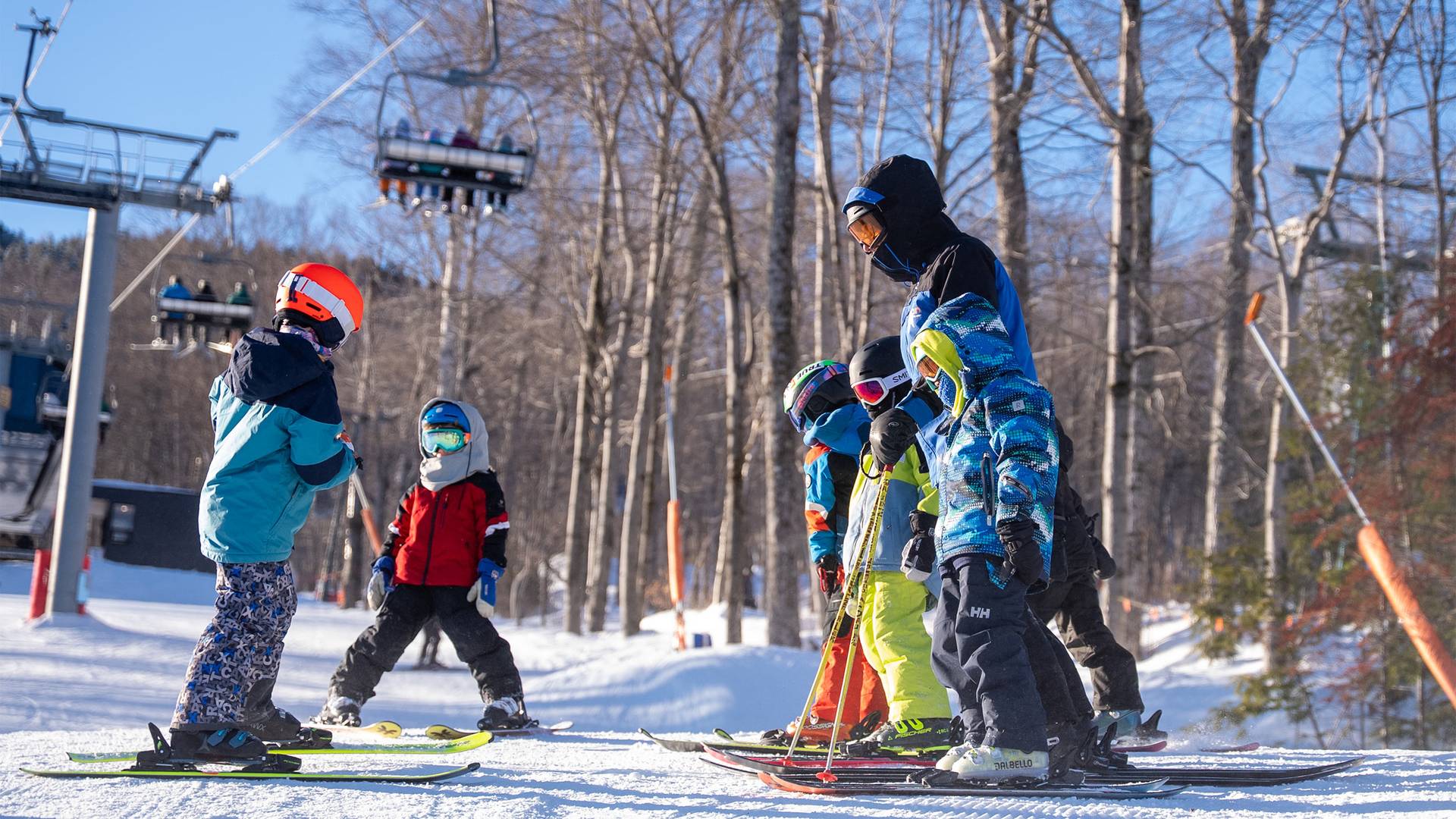 Group of scouts with coach