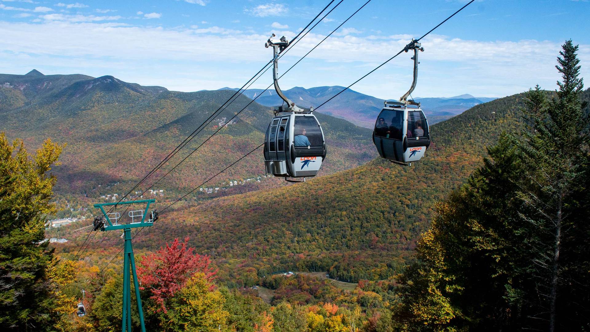 fall gondola skyride at Loon Mountain