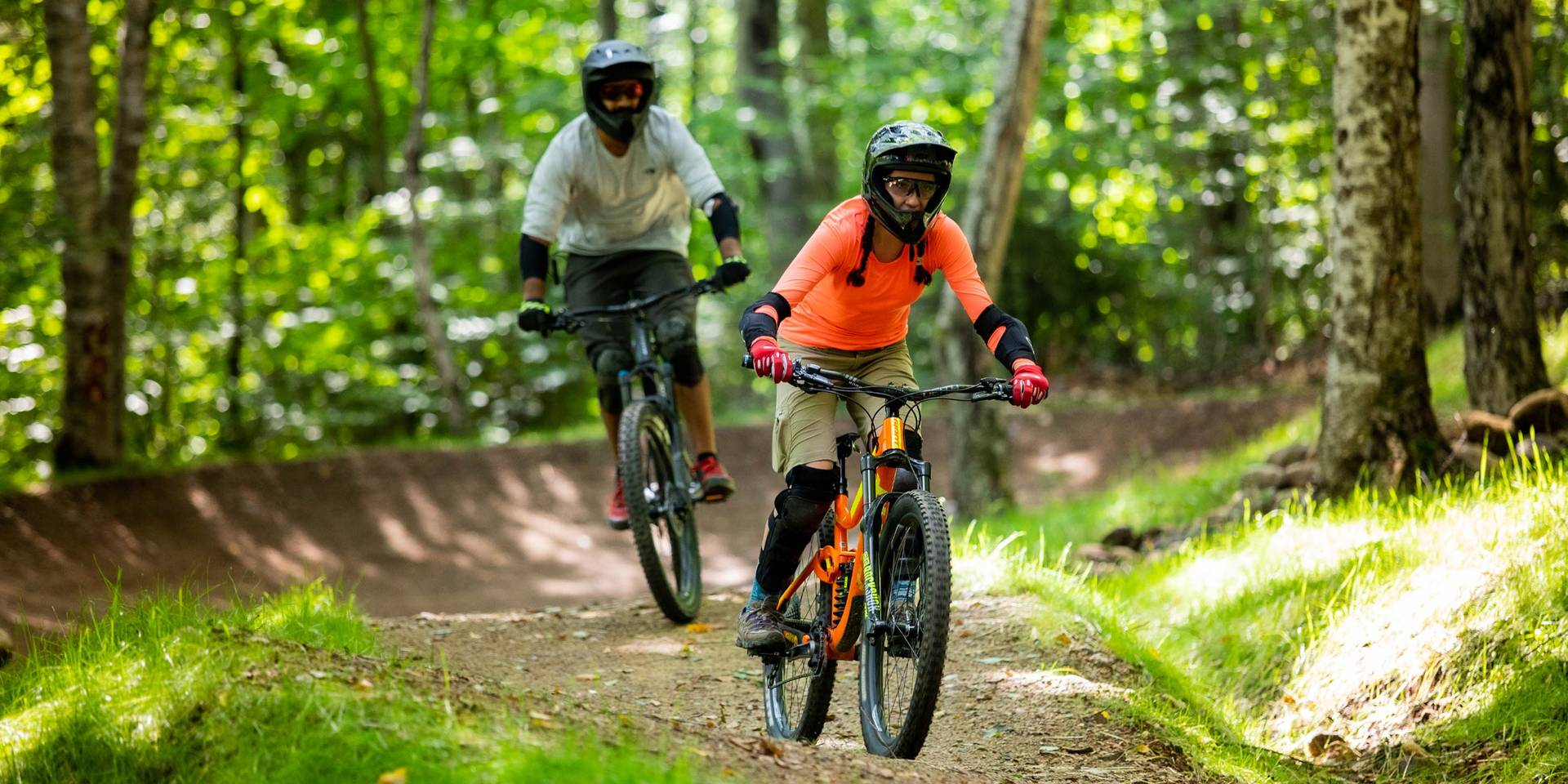 Woman riding Mainline trail