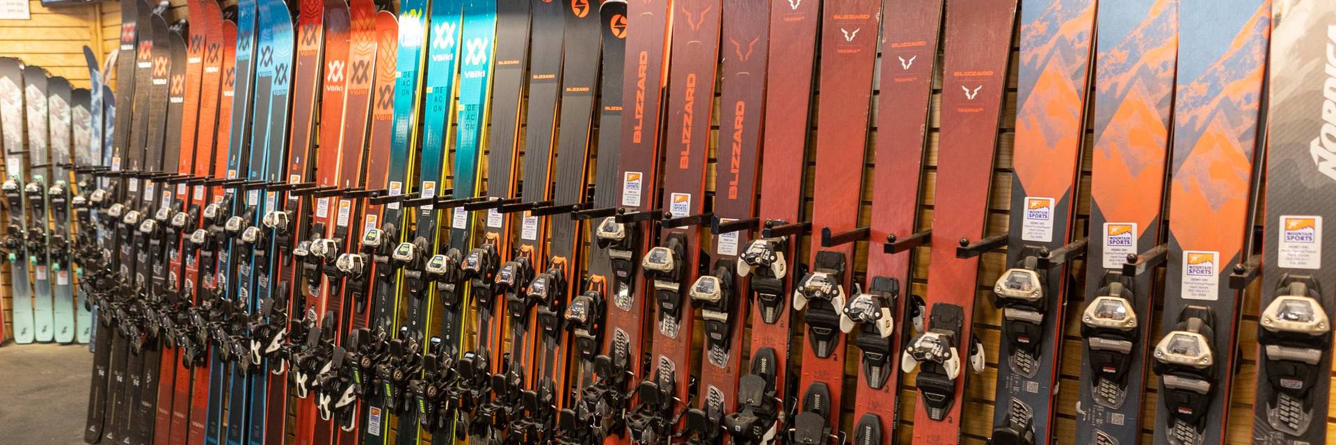 Wall of Demo Skis