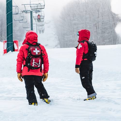 Ski patrol standing