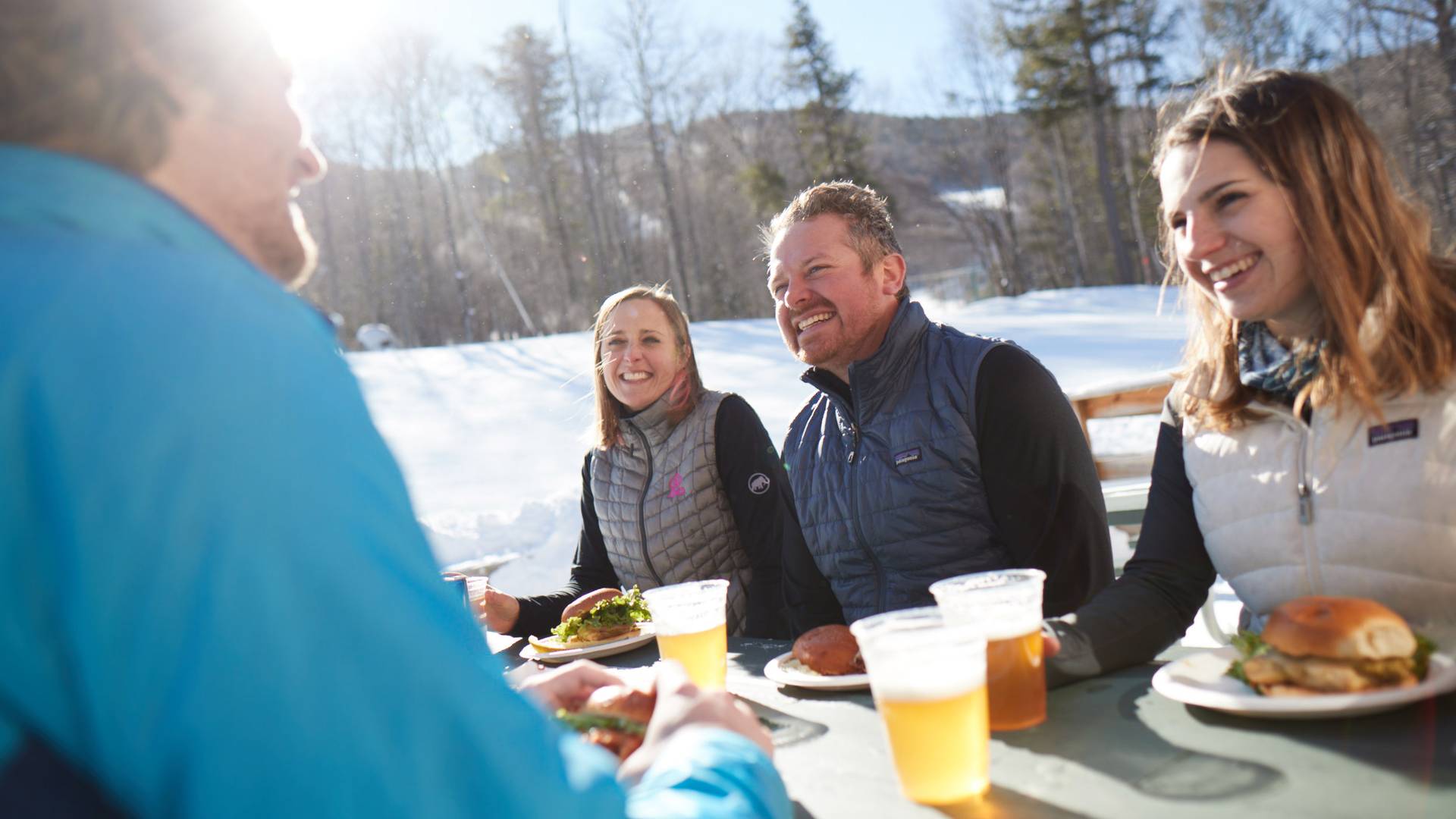 People eating at Camp III