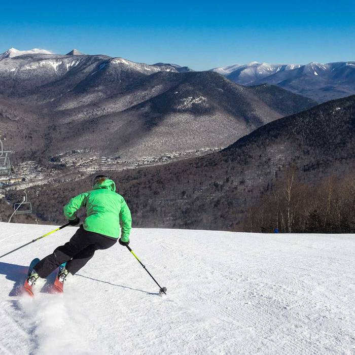 Spring skiing at Loon