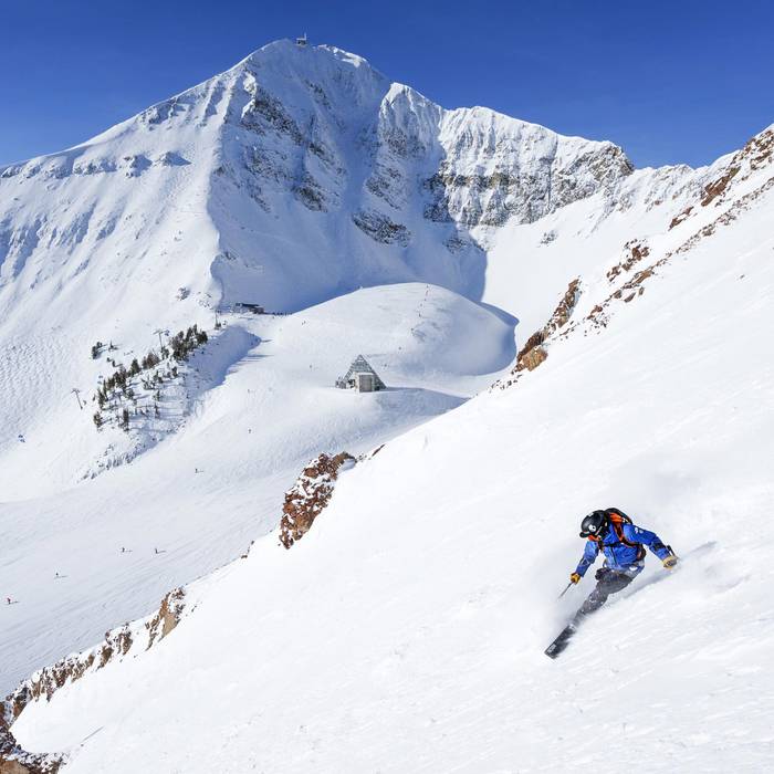 A skier at Big Sky Resort