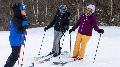 group lesson at Loon Mountain