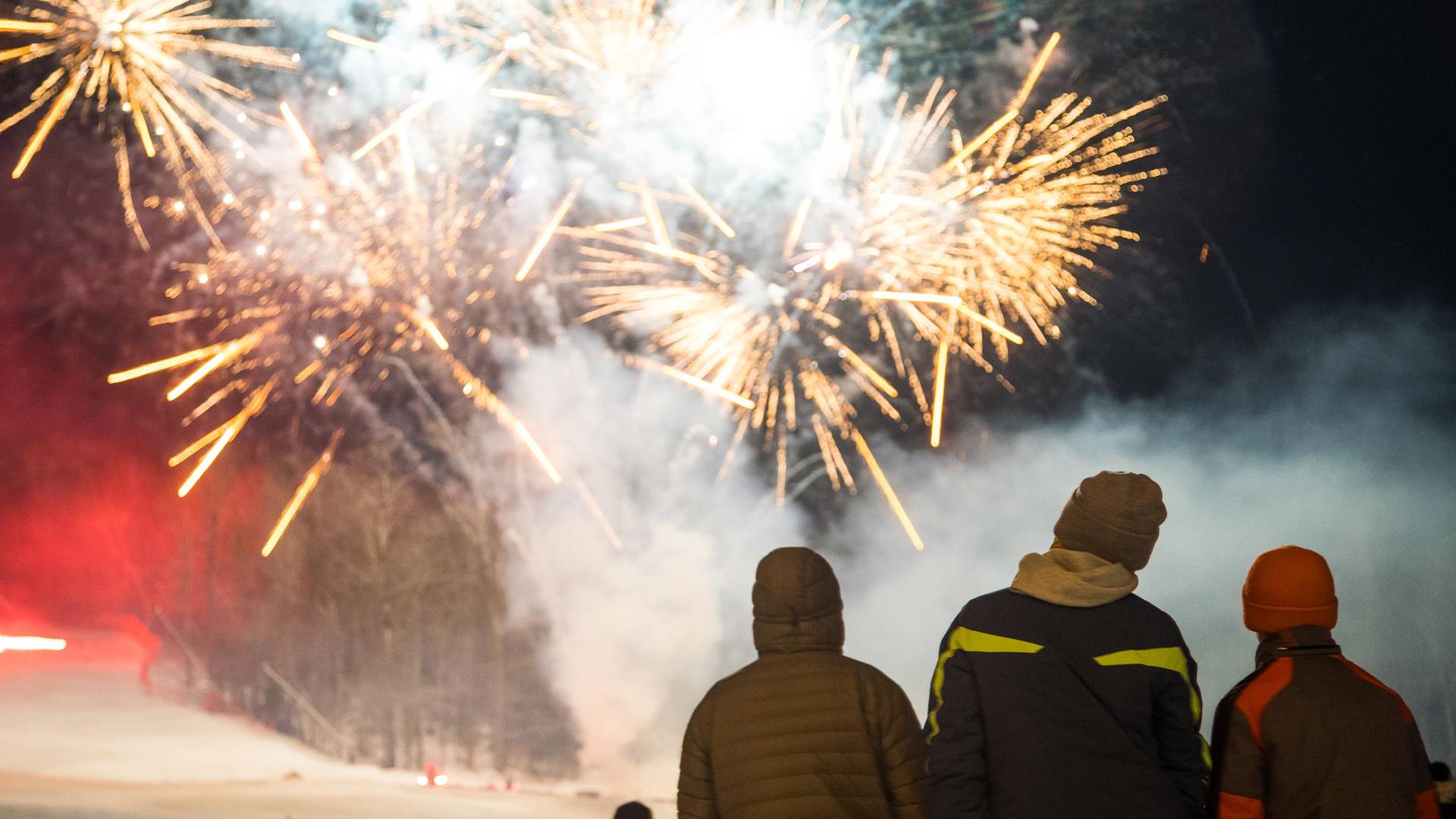 torchlight parade and fireworks