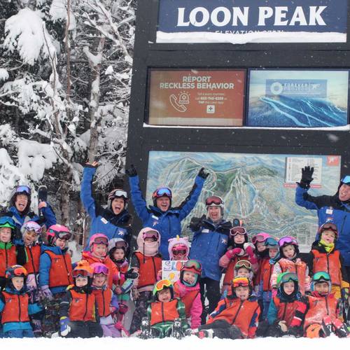 group photo at loon peak