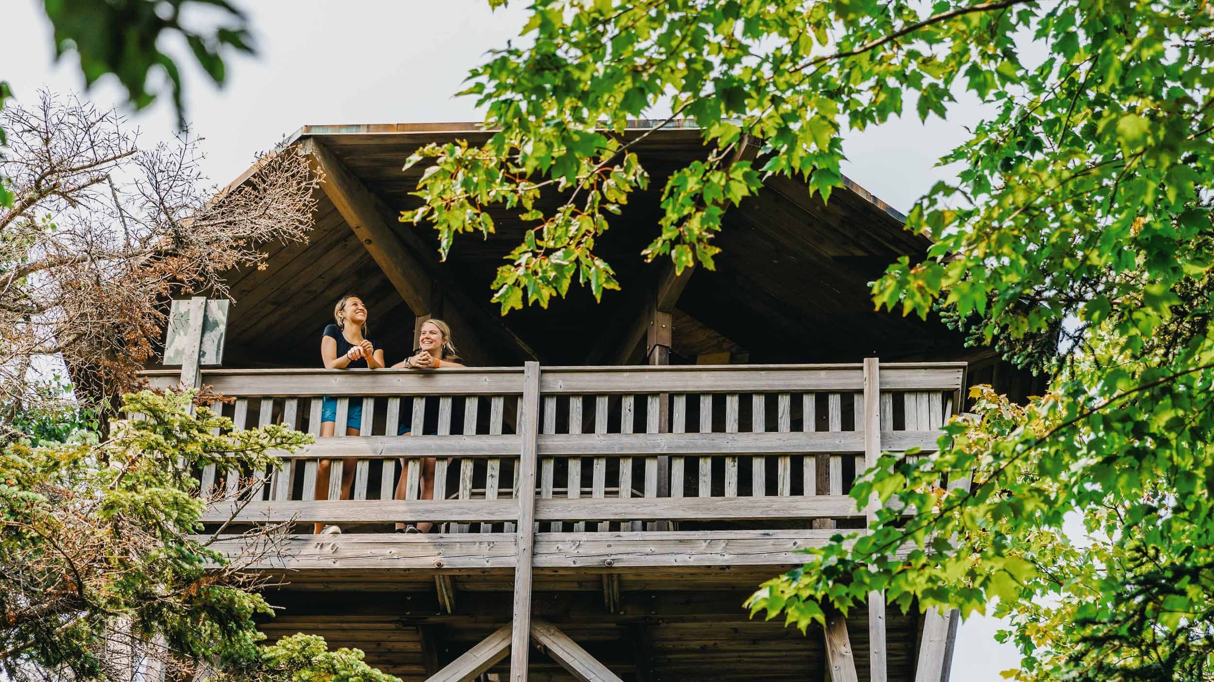 Observation Tower with people taking in the view