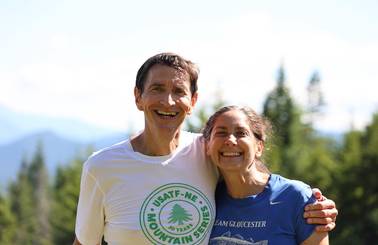 Couple smiling at the camera