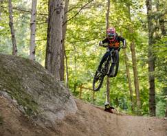 MTB biker catching air