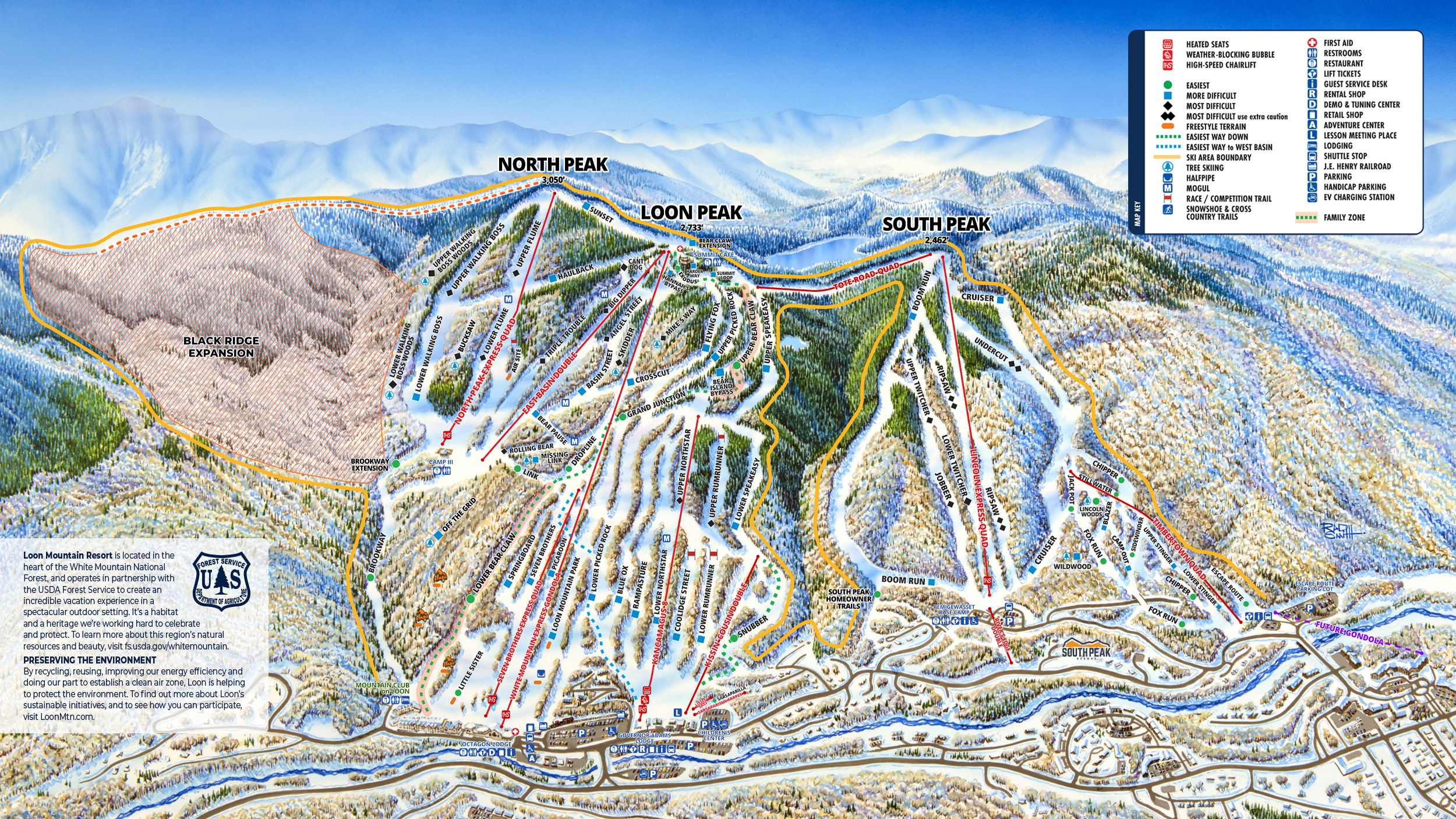 Trail Map with Black Ridge Expansion