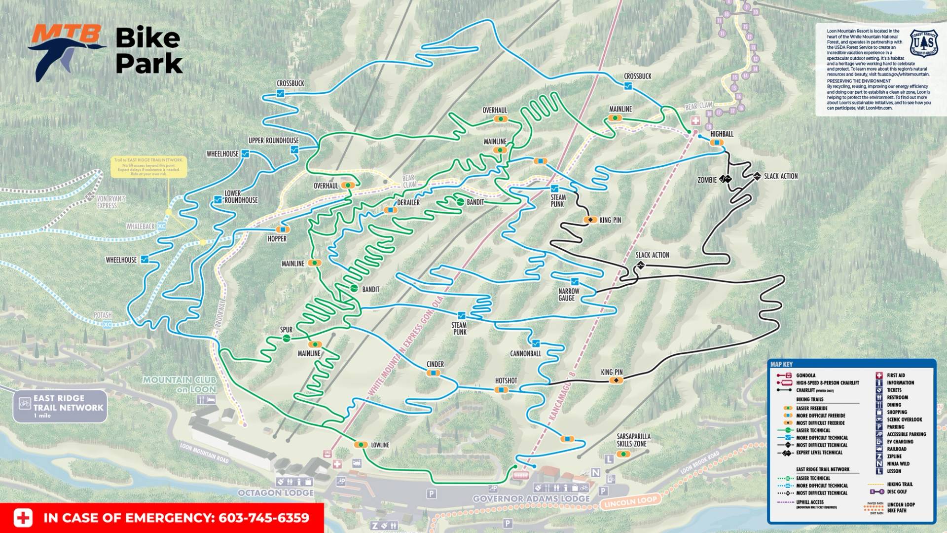 Summer trail map
