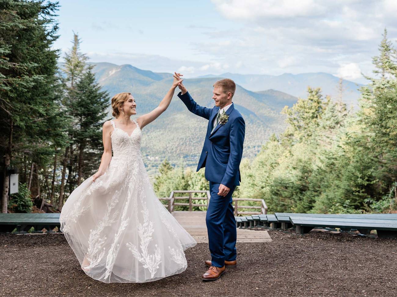 young couple posing for a photo