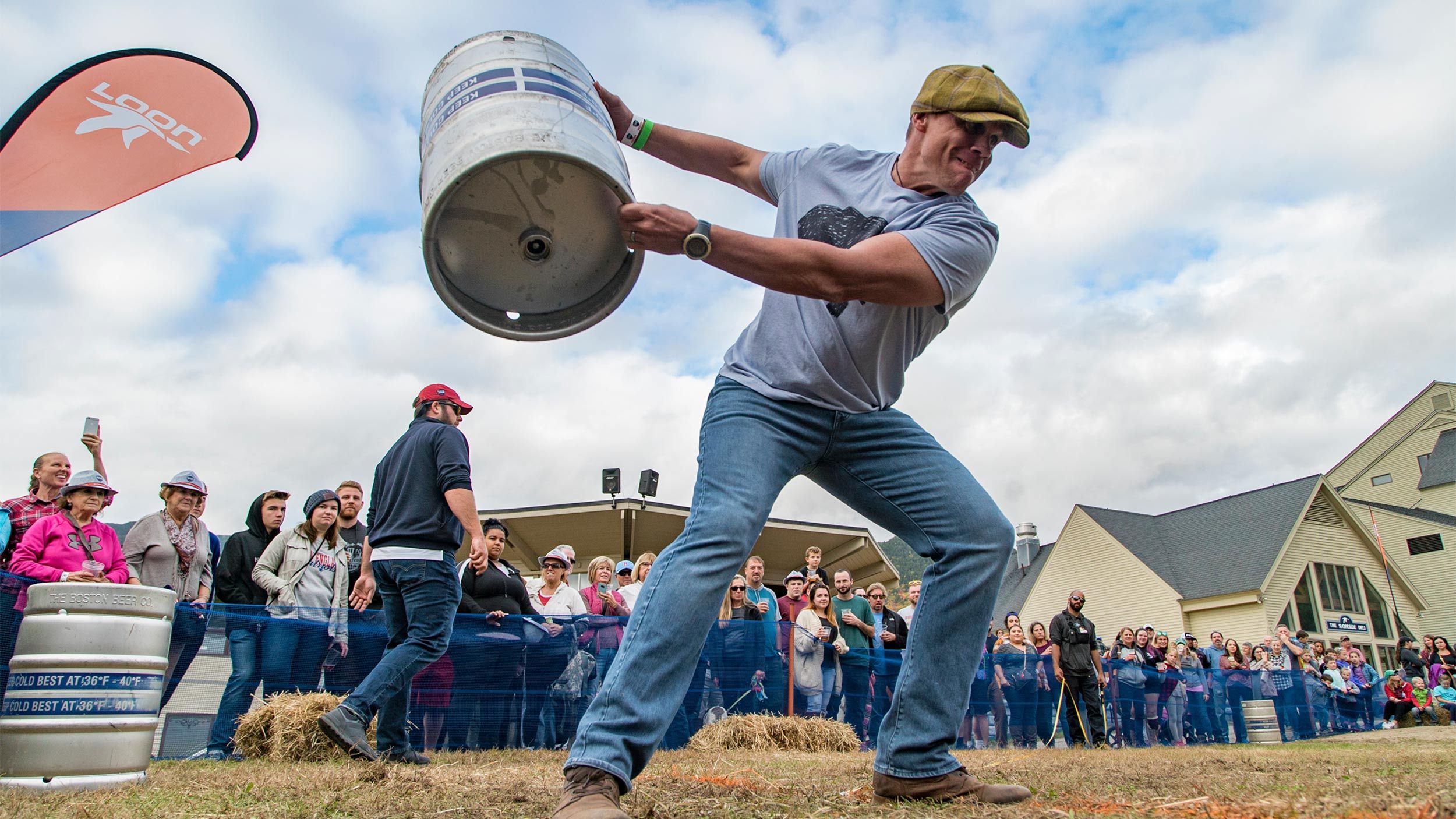 Oktoberfest keg toss