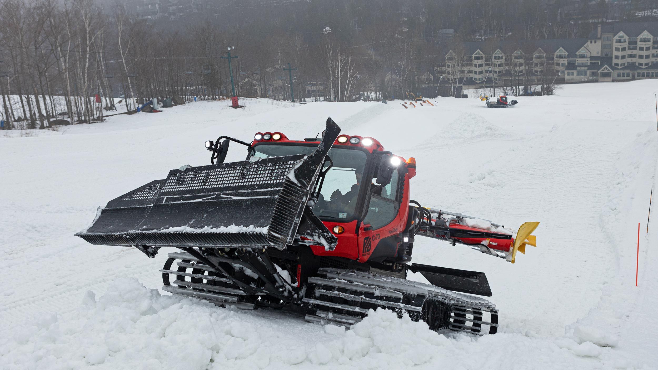 Snowcat operating in Little Sister Park.