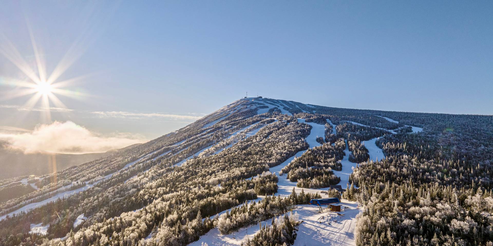 Aerial view of Sugarloaf's new West Mountain terrain expansion.