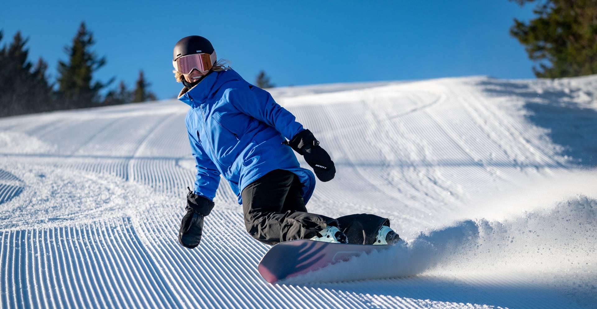 Skier under the gondola at Loon.