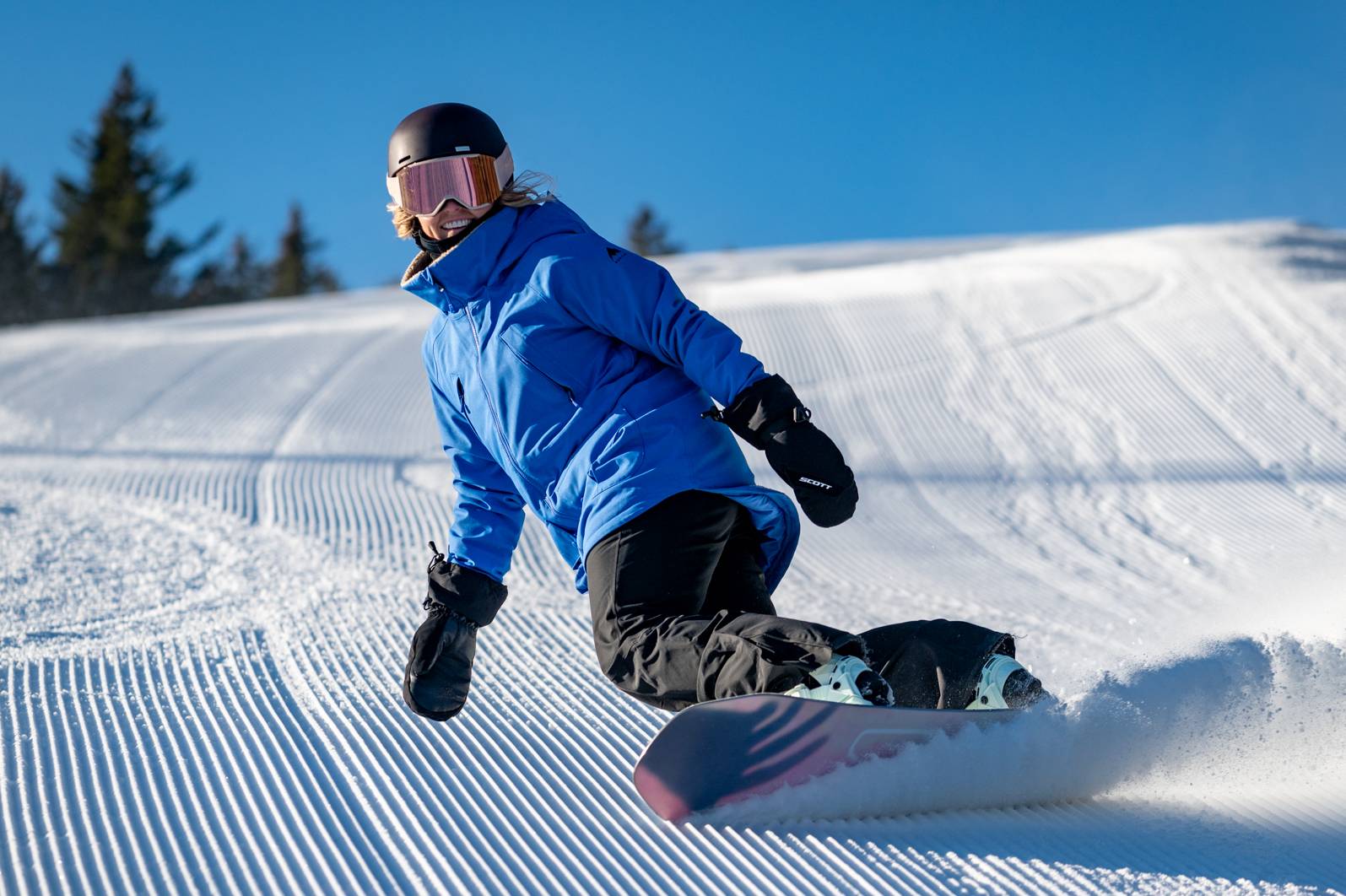 Skier under the gondola at Loon.