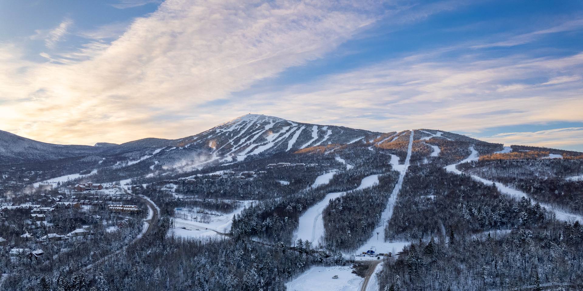 Aerial view of Sugarloaf's new West Mountain terrain expansion.