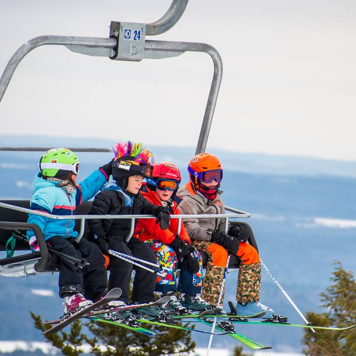 Young group of Adventure campers