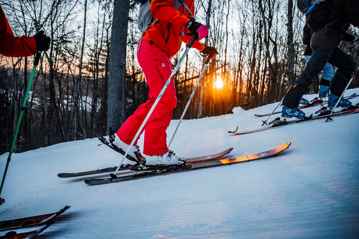 Uphill Skier at Pleasant Mountain