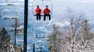 Looking down the lift line on the Sunnyside