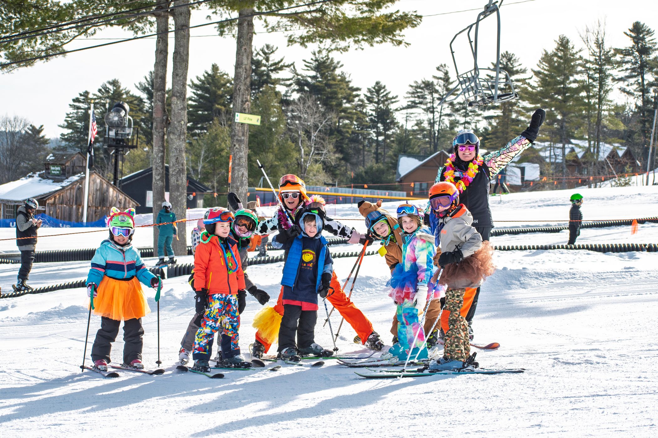 Young group of Adventure campers
