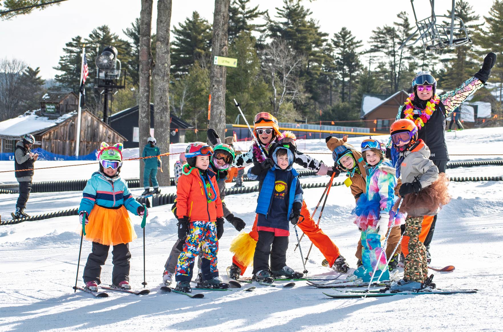 Young group of Adventure campers