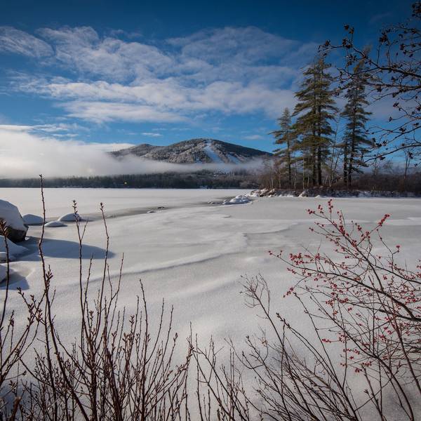 Pleasant Mountain across lake from Moose Pond