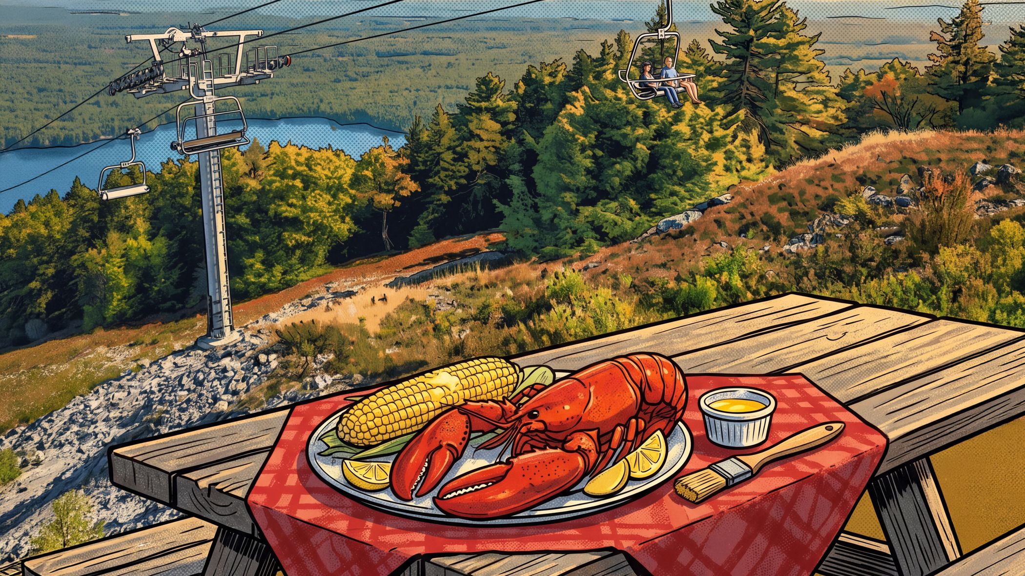 Lobster meal plated at the Summit