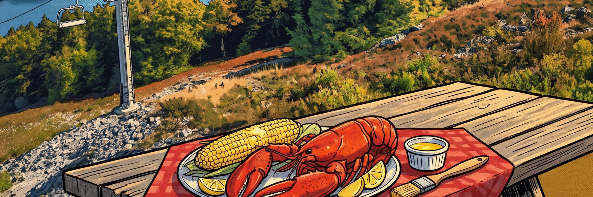 Lobster meal plated at the Summit