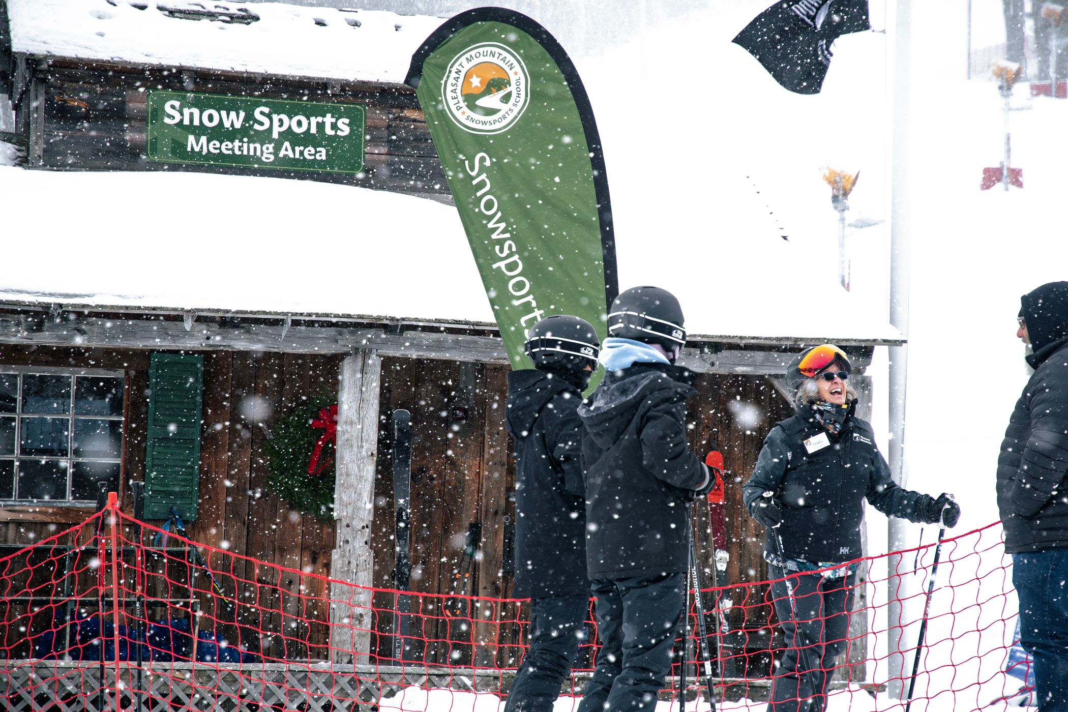 A snowy morning outside the sugar shace