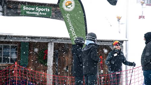 A snowy morning outside the sugar shace
