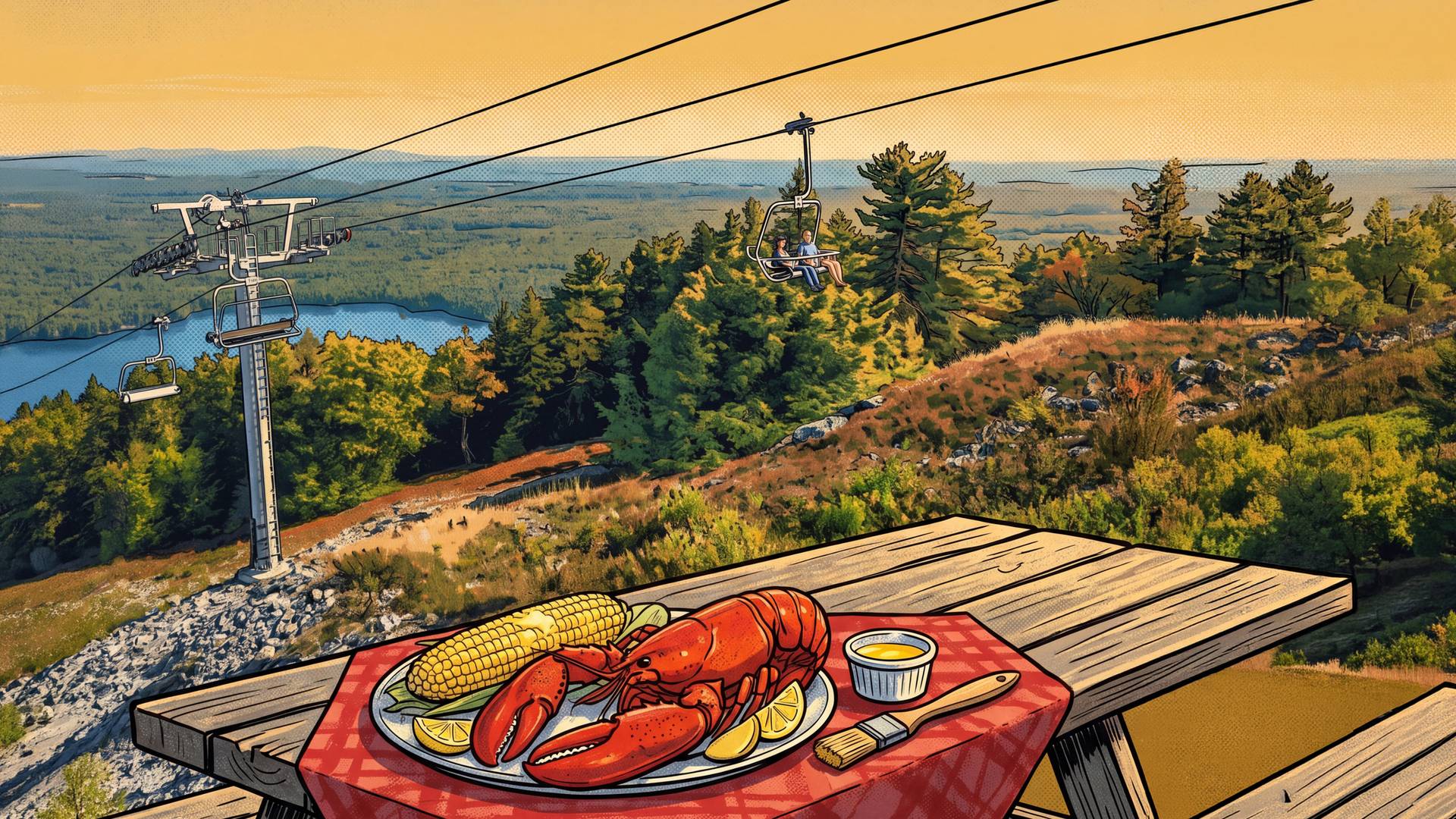 lobster bake at the summit of pleasant mountain
