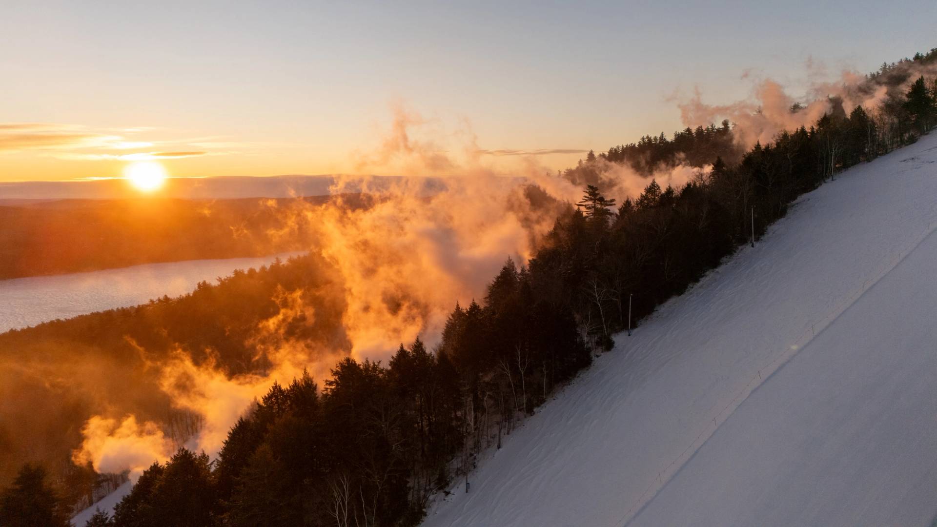 Early Morning Snowmaking 
