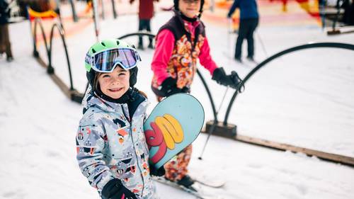 Little Girls head out to ski