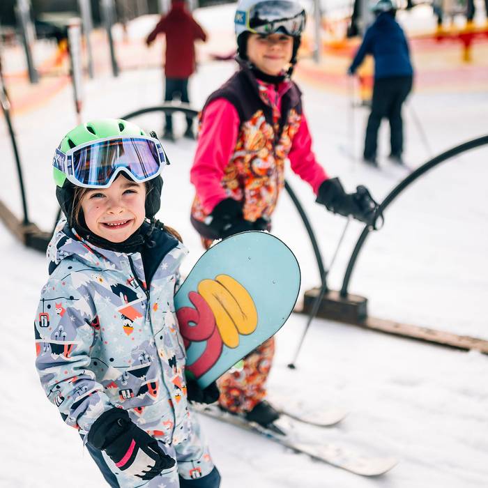 Little Girls Head out to ski