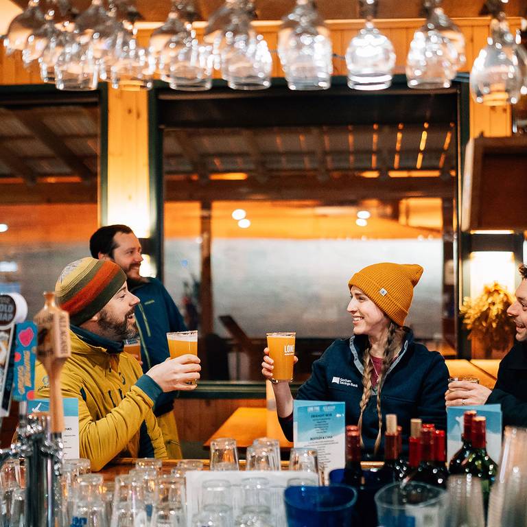 Young group at the bar