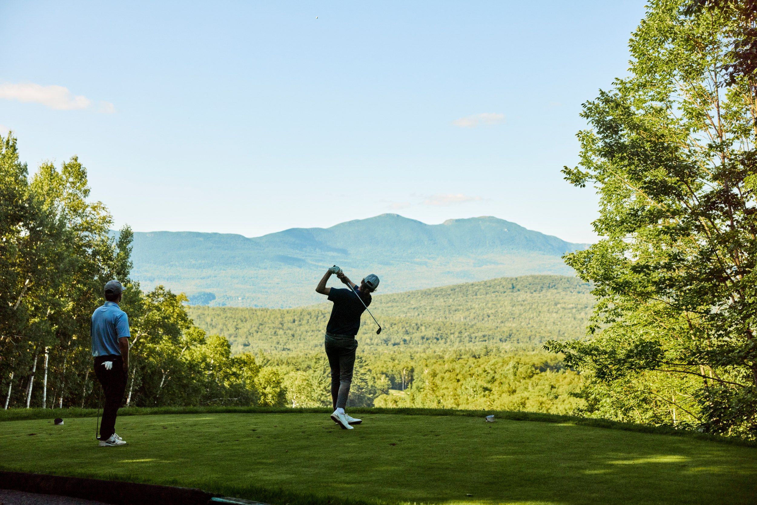 aerial view of golf course