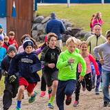 group of kids running in race
