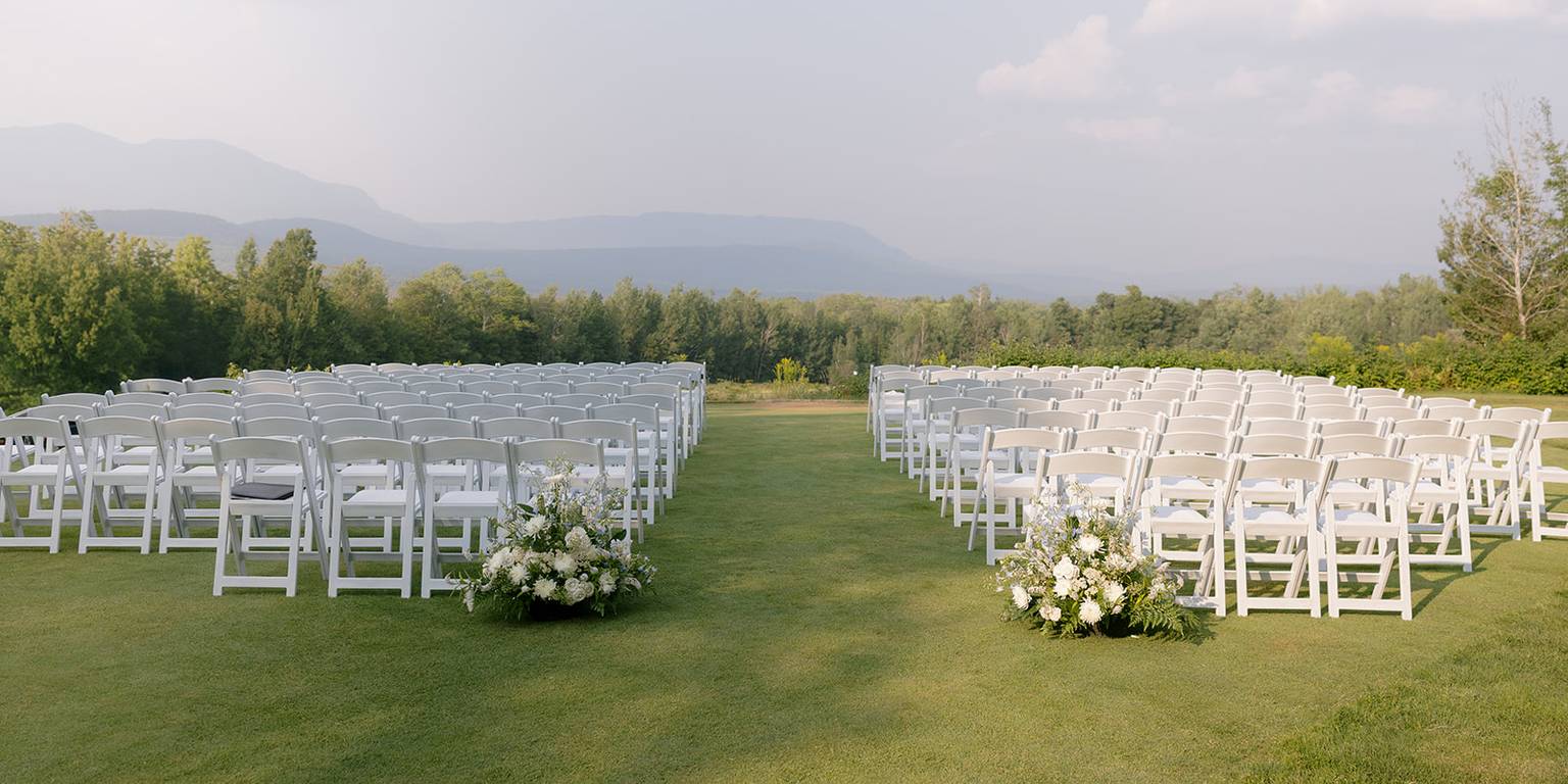 Wedding setup at Sugarloaf Golf Club