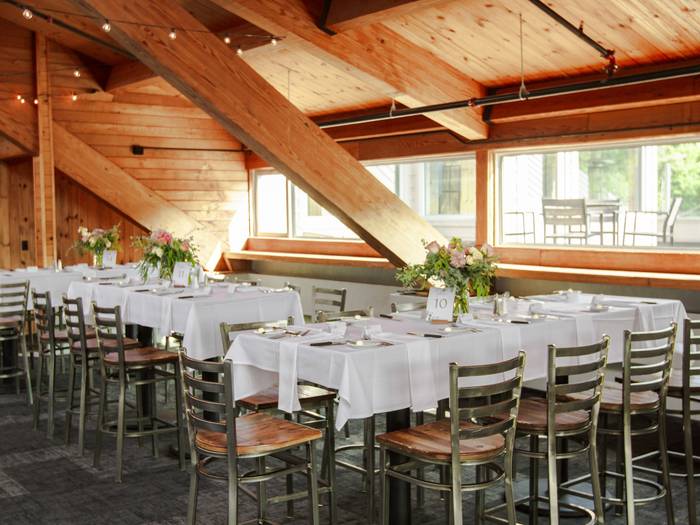 Loft space with wedding decor