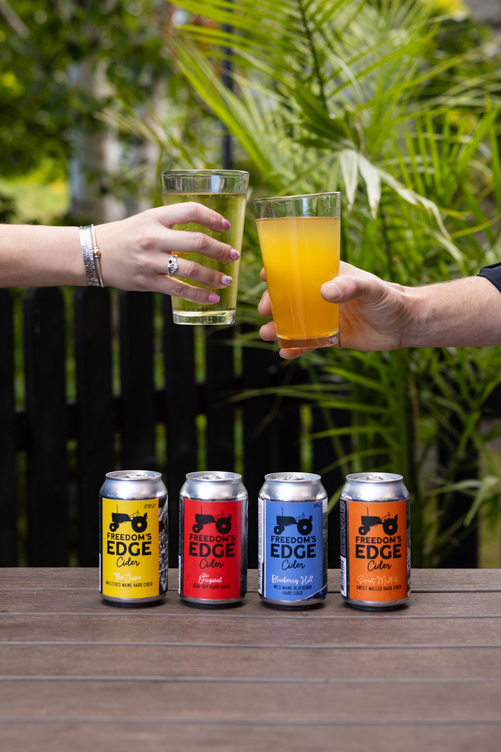 Freedoms Edge Cider cans