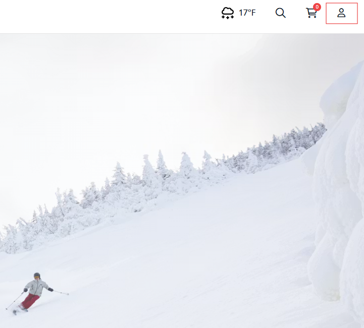 Sugarloaf screen with icons on top right