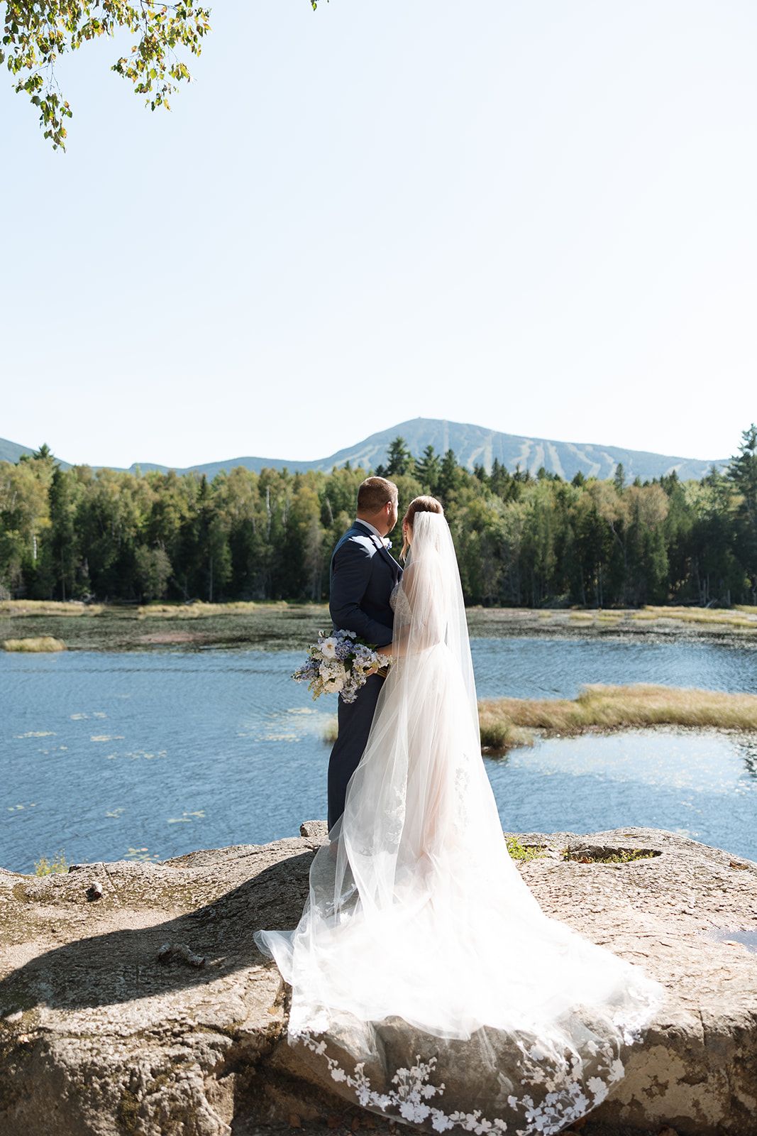 Couple on bridal rock