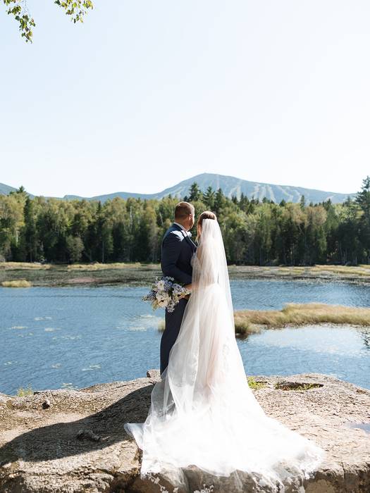 Couple on bridal rock