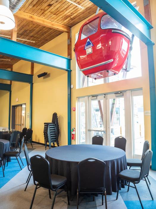 Gondola car on ceiling