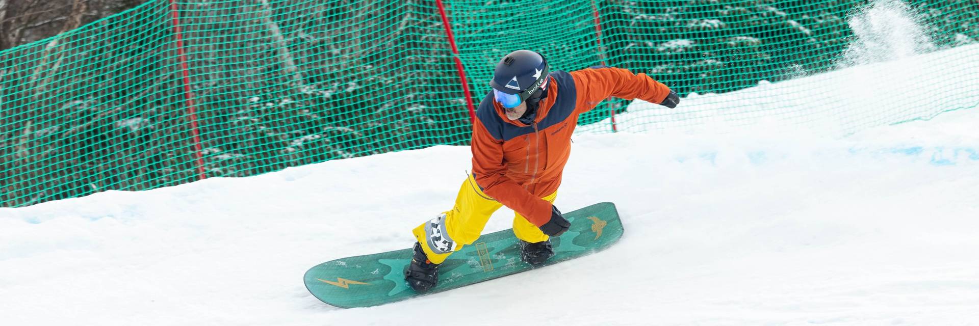 Banked Slalom Snowboarder